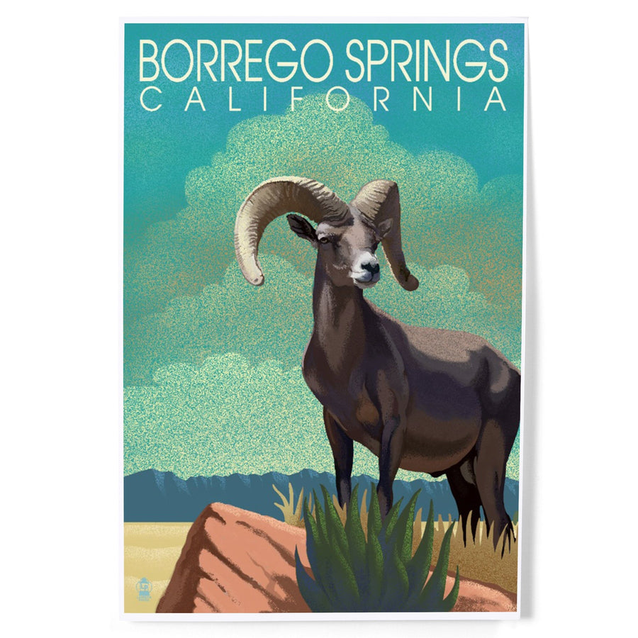 Borrego Springs, California, Bighorn Sheep, Litho, Art & Giclee Prints Art Lantern Press 