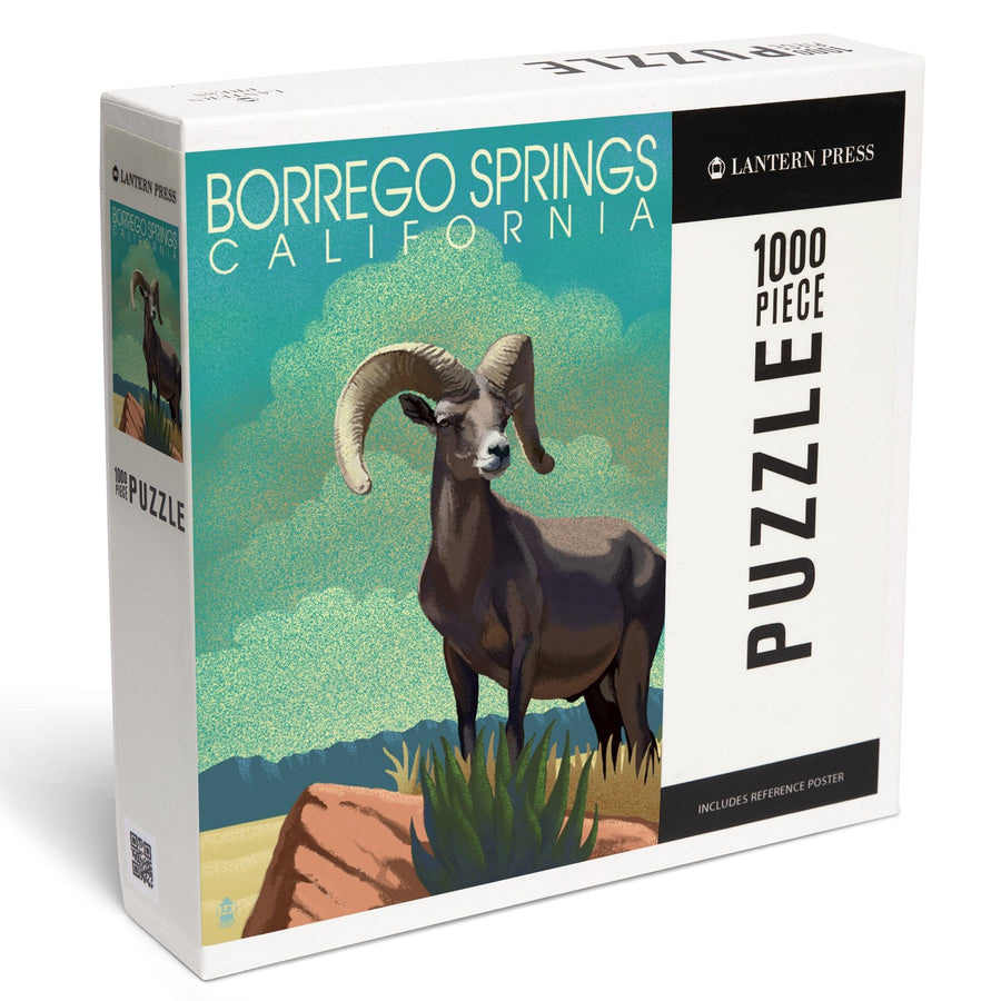 Borrego Springs, California, Bighorn Sheep, Litho, Jigsaw Puzzle Puzzle Lantern Press 
