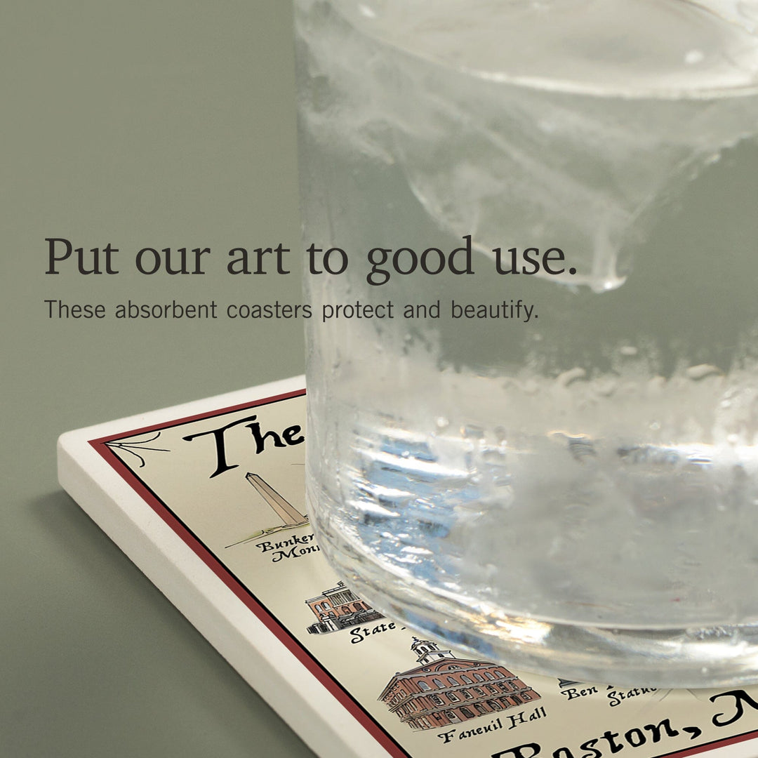 Boston, Massachusetts, The Freedom Trail, Coasters Coasters Lantern Press 