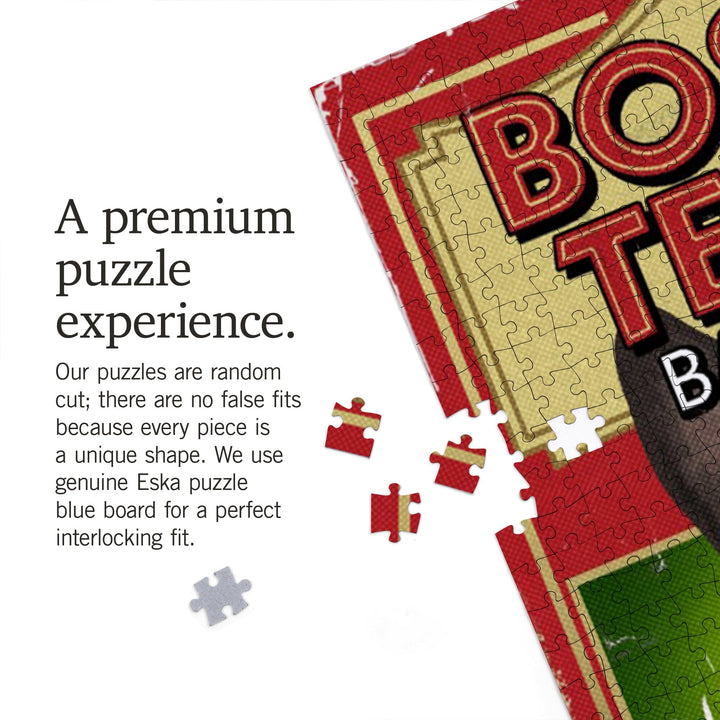 Boston Terrier, Retro Baked Beans Ad, Jigsaw Puzzle Puzzle Lantern Press 