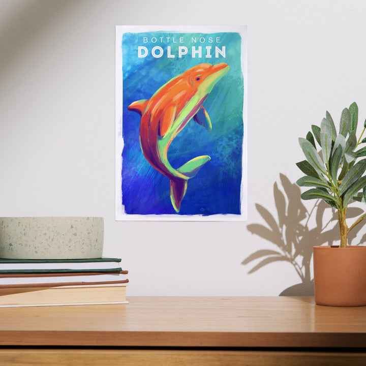 Bottlenose Dolphin, Vivid Series, Art & Giclee Prints Art Lantern Press 