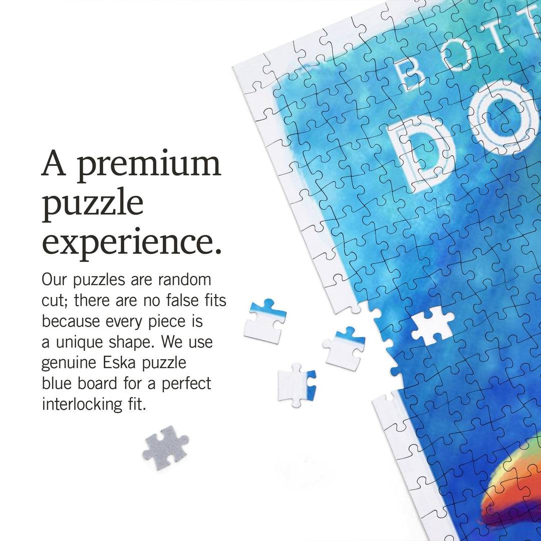 Bottlenose Dolphin, Vivid Series, Jigsaw Puzzle Puzzle Lantern Press 