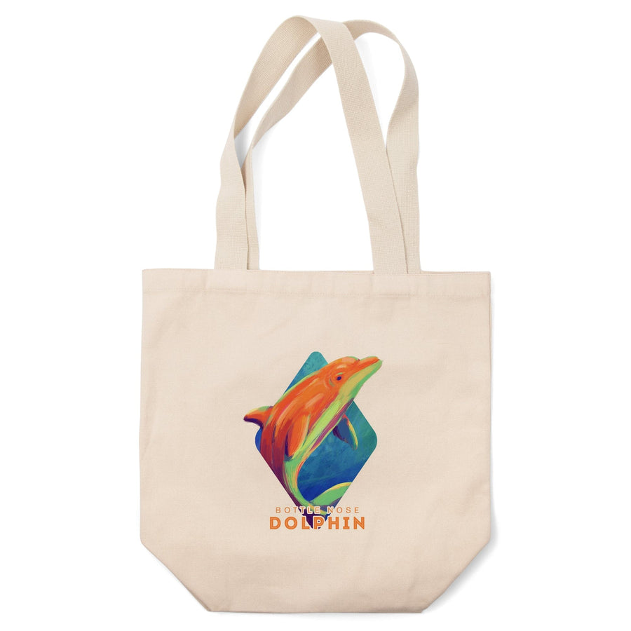 Bottlenose Dolphin, Vivid,, Tote Bag Totes Lantern Press 