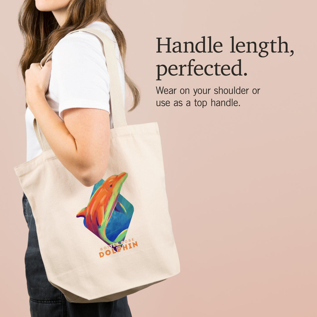 Bottlenose Dolphin, Vivid,, Tote Bag Totes Lantern Press 