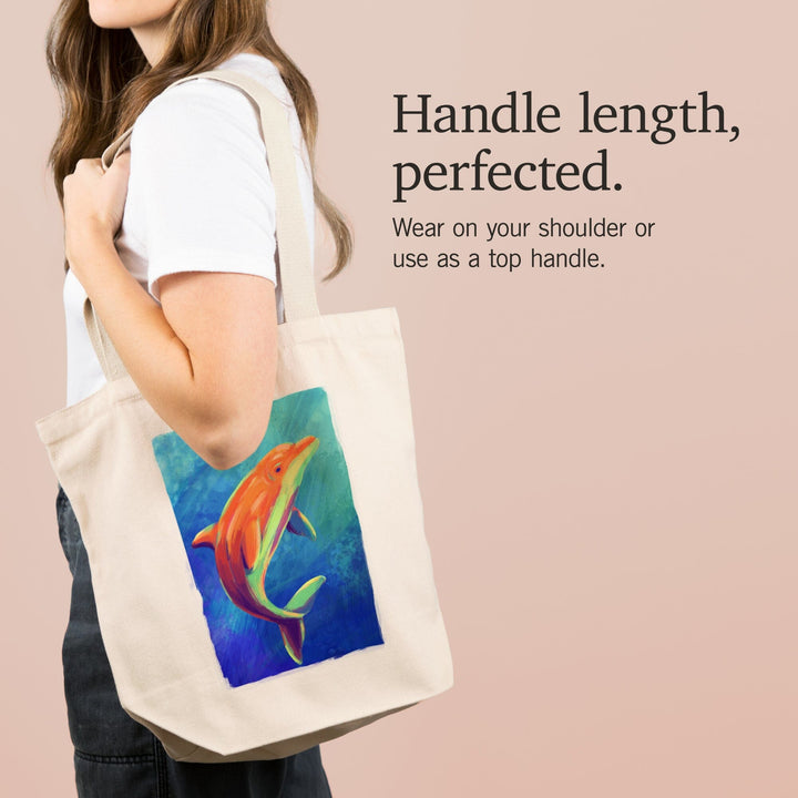Bottlenose Dolphin, Vivid, Tote Bag Totes Lantern Press 