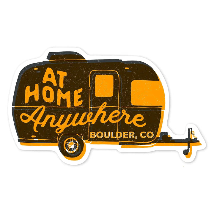 Boulder, Colorado, Outdoor More Series, Trailer, Vinyl Sticker Sticker Lantern Press 