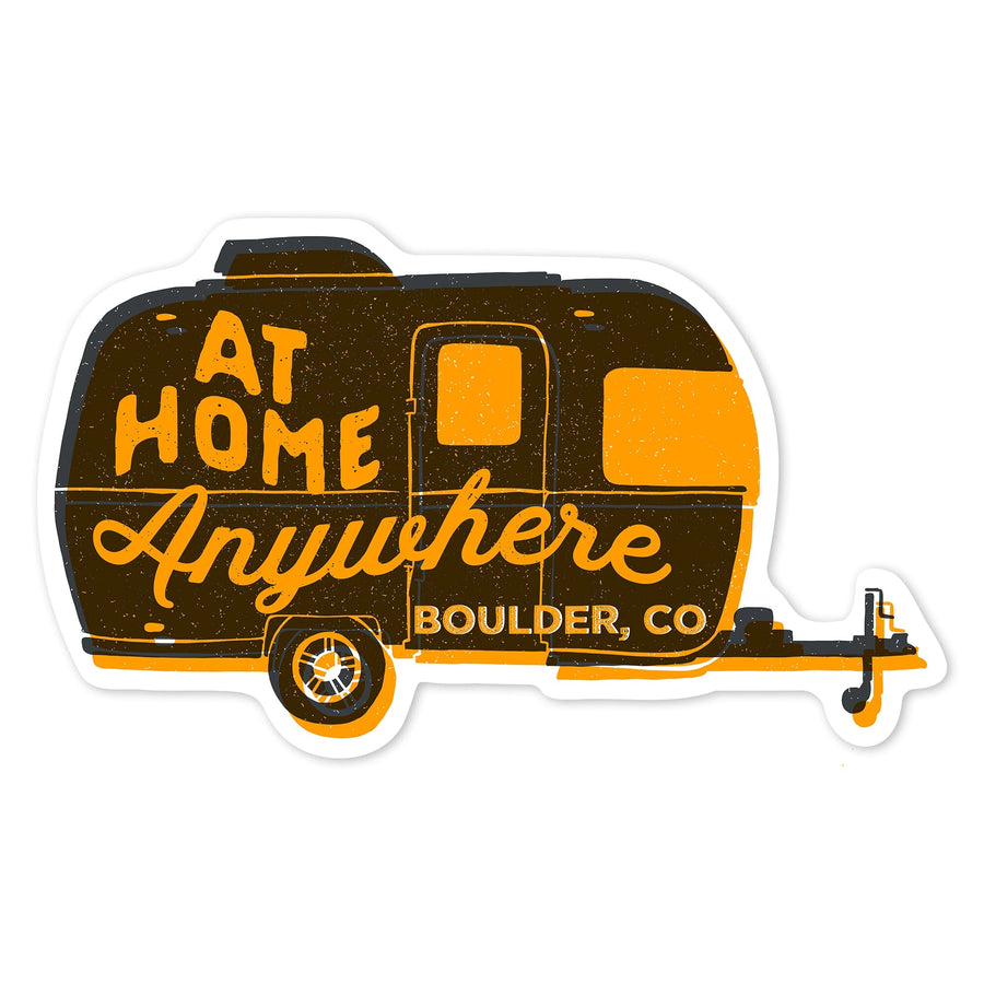 Boulder, Colorado, Outdoor More Series, Trailer, Vinyl Sticker Sticker Lantern Press 