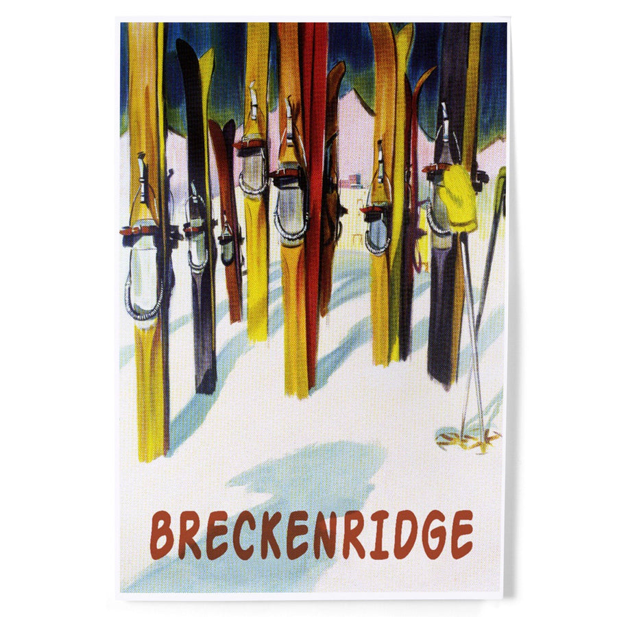 Breckenridge, Colorado, Colorful Skis, Art & Giclee Prints Art Lantern Press 