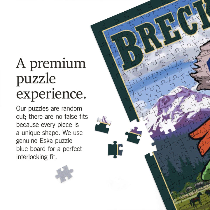 Breckenridge, Colorado, Destination Signpost, Jigsaw Puzzle Puzzle Lantern Press 