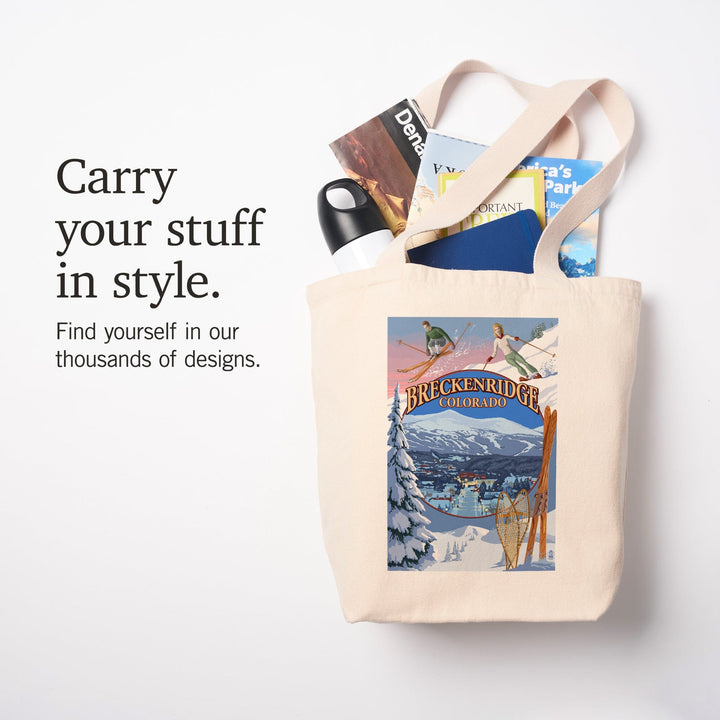 Breckenridge, Colorado, Montage, Tote Bag Totes Lantern Press 