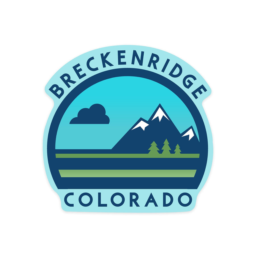 Breckenridge, Colorado, Mountain Contour, Lantern Press Artwork, Vinyl Sticker Sticker Lantern Press 