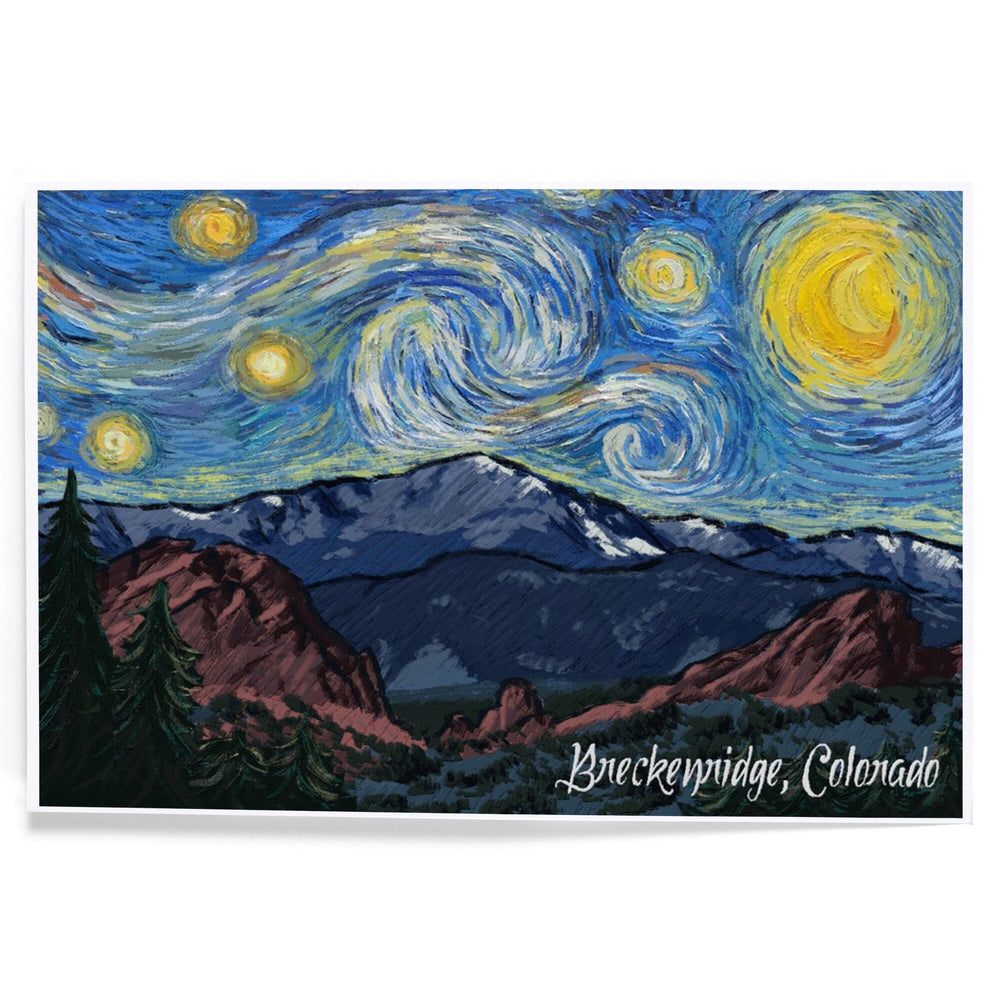 Breckenridge, Colorado, Pikes Peak, Starry Night, Art & Giclee Prints Art Lantern Press 8 x 12 Art Print 