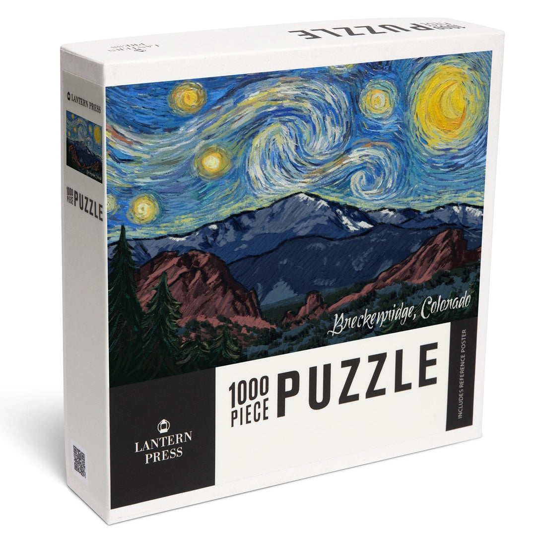 Breckenridge, Colorado, Pikes Peak, Starry Night, Jigsaw Puzzle Puzzle Lantern Press 