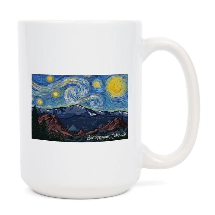 Breckenridge, Colorado, Pikes Peak, Starry Night, Lantern Press Artwork, Ceramic Mug Mugs Lantern Press 