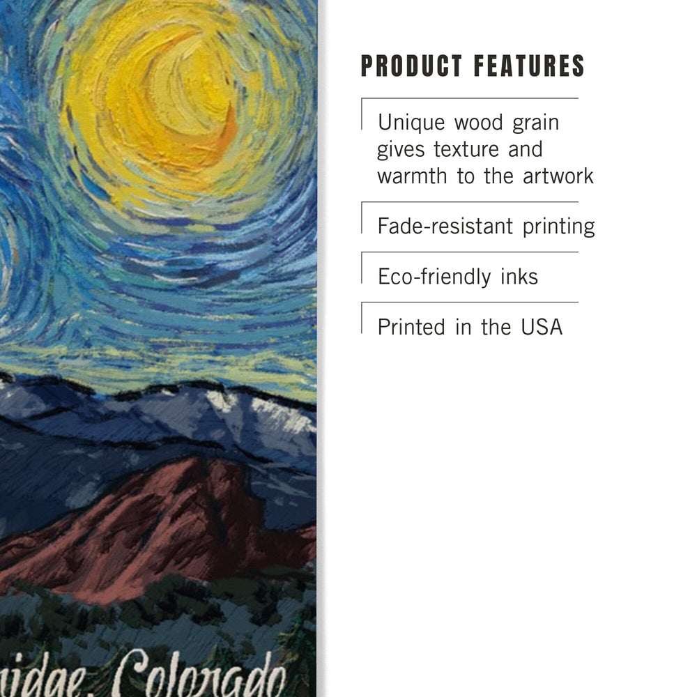 Breckenridge, Colorado, Pikes Peak, Starry Night, Lantern Press Artwork, Wood Signs and Postcards Wood Lantern Press 