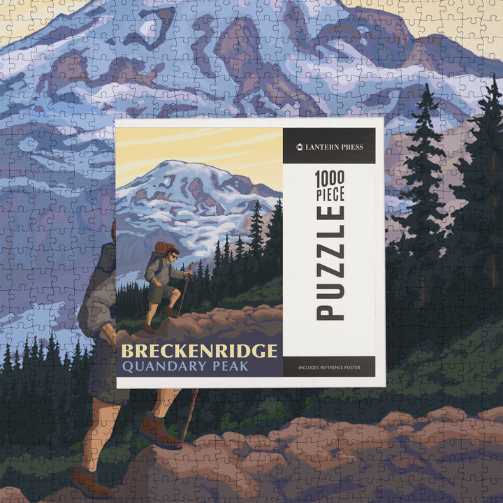 Breckenridge, Colorado, Quandary Peak, Mountain Hiker, Jigsaw Puzzle Puzzle Lantern Press 