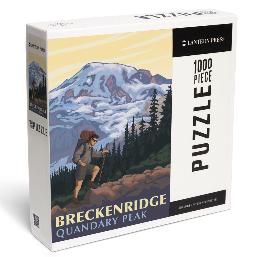 Breckenridge, Colorado, Quandary Peak, Mountain Hiker, Jigsaw Puzzle Puzzle Lantern Press 
