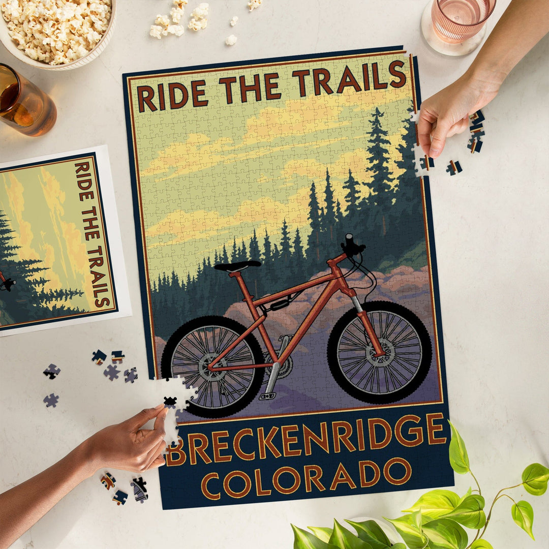 Breckenridge, Colorado, Ride the Trails, Jigsaw Puzzle Puzzle Lantern Press 