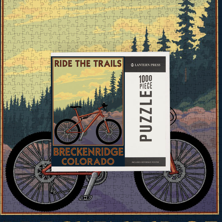 Breckenridge, Colorado, Ride the Trails, Jigsaw Puzzle Puzzle Lantern Press 