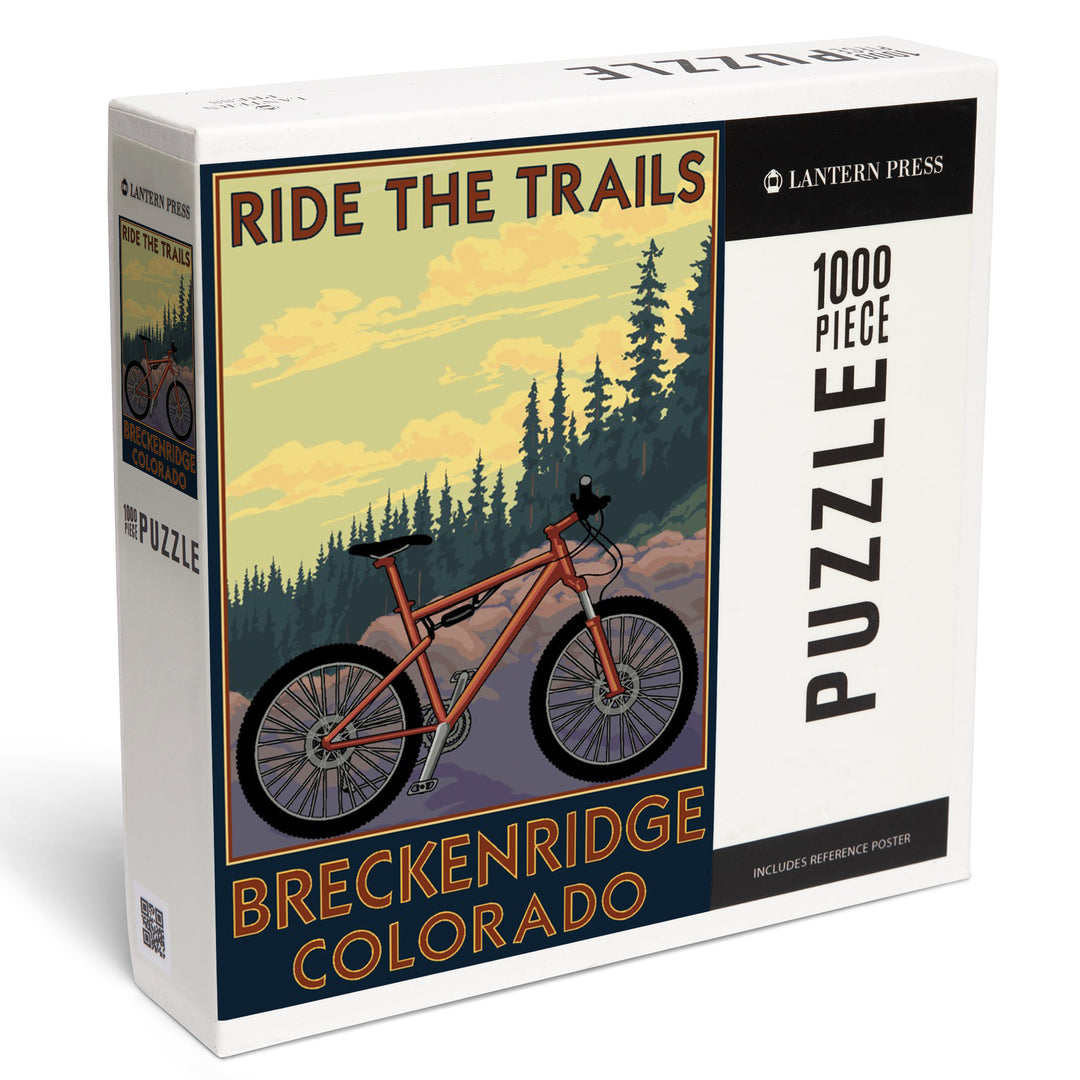 Breckenridge, Colorado, Ride the Trails, Jigsaw Puzzle Puzzle Lantern Press 