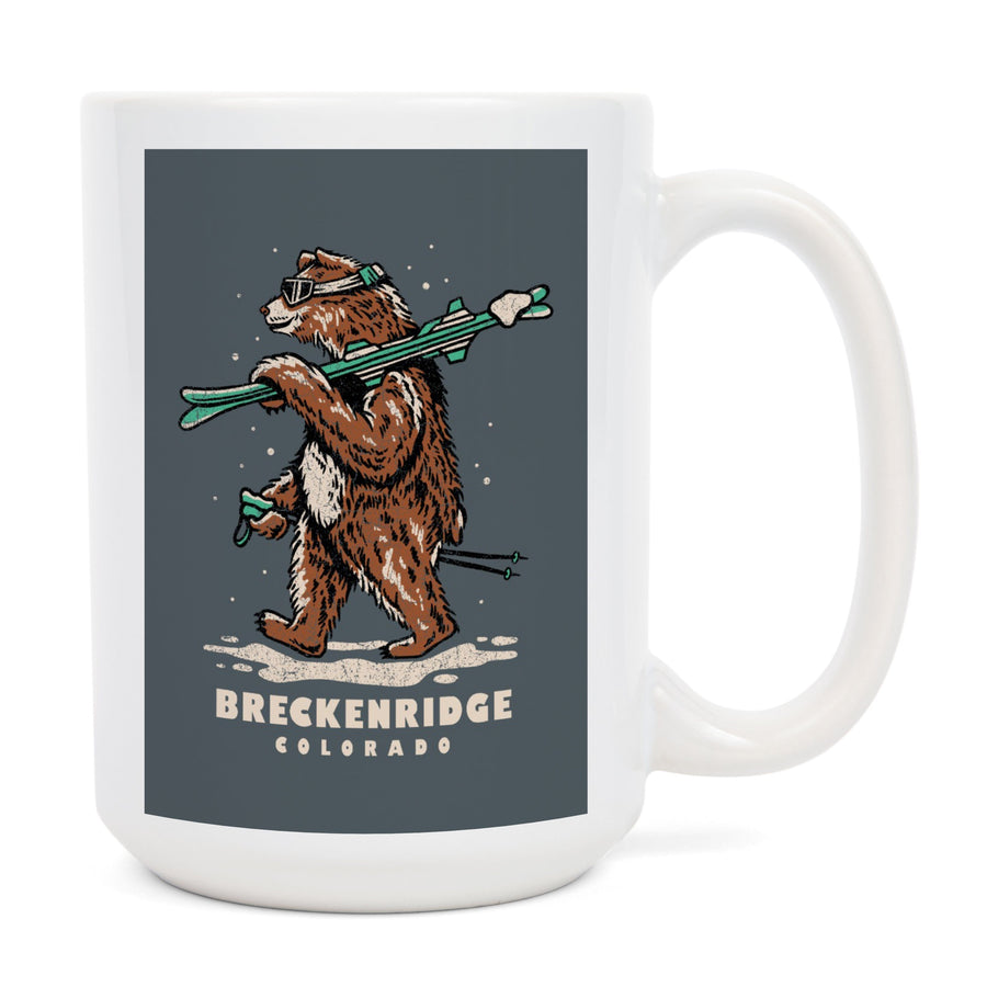 Breckenridge, Colorado, Ski Bear, Lantern Press Artwork, Ceramic Mug Mugs Lantern Press 
