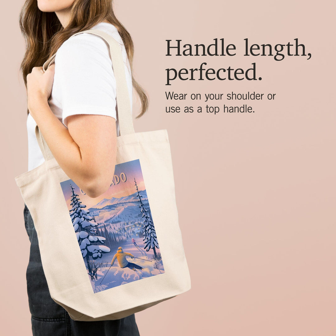 Breckenridge, Colorado, Ski for Miles, Skiing, Tote Bag Totes Lantern Press 