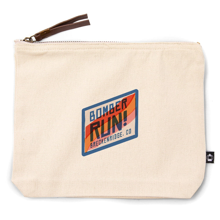 Breckenridge, Colorado, Snow Patrol Series, Bomber Run,, Organic Cotton Zipper Pouch, Go Bag Totes Lantern Press 