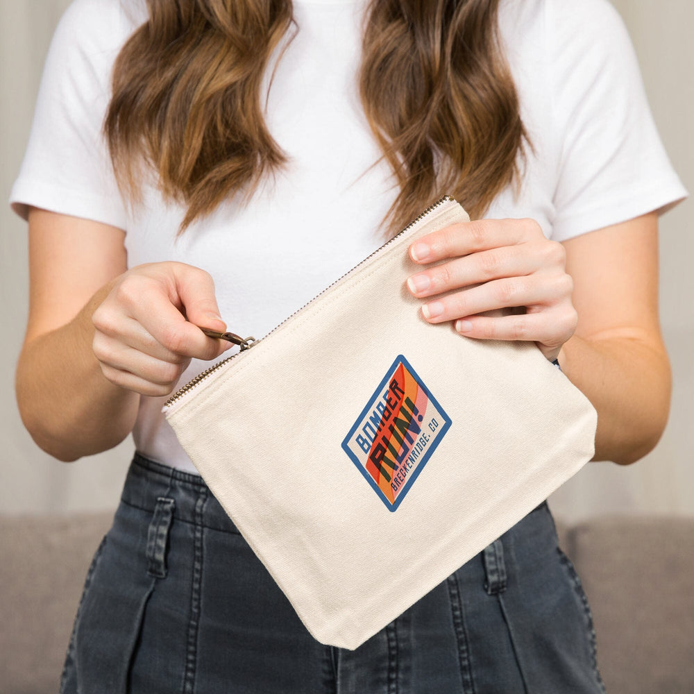 Breckenridge, Colorado, Snow Patrol Series, Bomber Run,, Organic Cotton Zipper Pouch, Go Bag Totes Lantern Press 