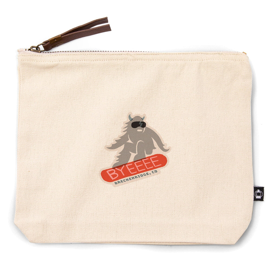 Breckenridge, Colorado, Snow Patrol Series, Byeeee,, Organic Cotton Zipper Pouch, Go Bag Totes Lantern Press 