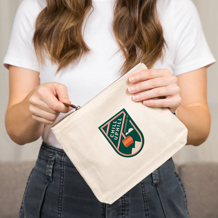 Breckenridge, Colorado, Snow Patrol Series, Chill Uphill,, Organic Cotton Zipper Pouch, Go Bag Totes Lantern Press 
