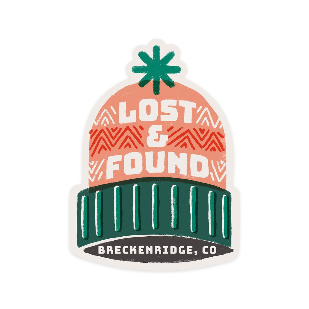 Breckenridge, Colorado, Snow Patrol Series, Lost And Found, Contour, Vinyl Sticker Sticker Lantern Press 