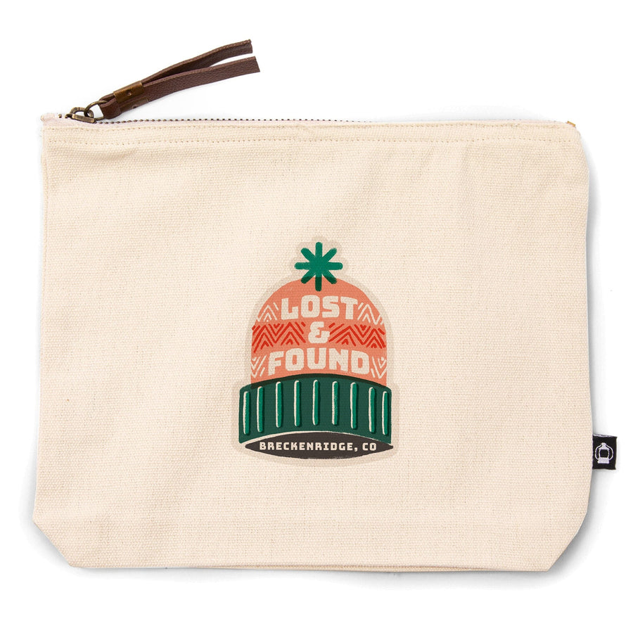 Breckenridge, Colorado, Snow Patrol Series, Lost And Found,, Organic Cotton Zipper Pouch, Go Bag Totes Lantern Press 