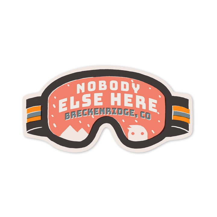 Breckenridge, Colorado, Snow Patrol Series, Nobody Else Here, Contour, Vinyl Sticker Sticker Lantern Press 