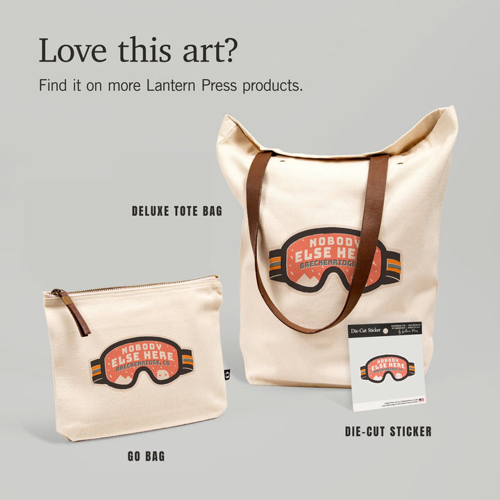Breckenridge, Colorado, Snow Patrol Series, Nobody Else Here,, Organic Cotton Zipper Pouch, Go Bag Totes Lantern Press 