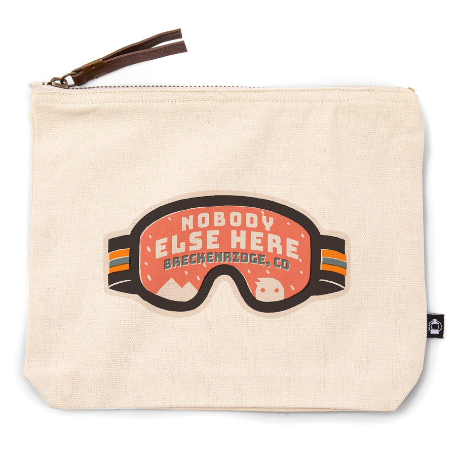 Breckenridge, Colorado, Snow Patrol Series, Nobody Else Here,, Organic Cotton Zipper Pouch, Go Bag Totes Lantern Press 