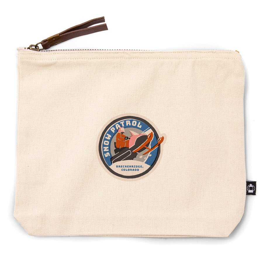 Breckenridge, Colorado, Snow Patrol Series, Snow Patrol,, Organic Cotton Zipper Pouch, Go Bag Totes Lantern Press 