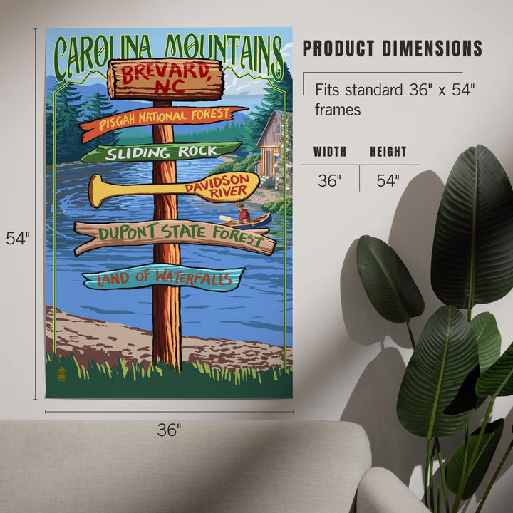 Brevard, North Carolina, Sign Destinations, Art & Giclee Prints - Lantern Press