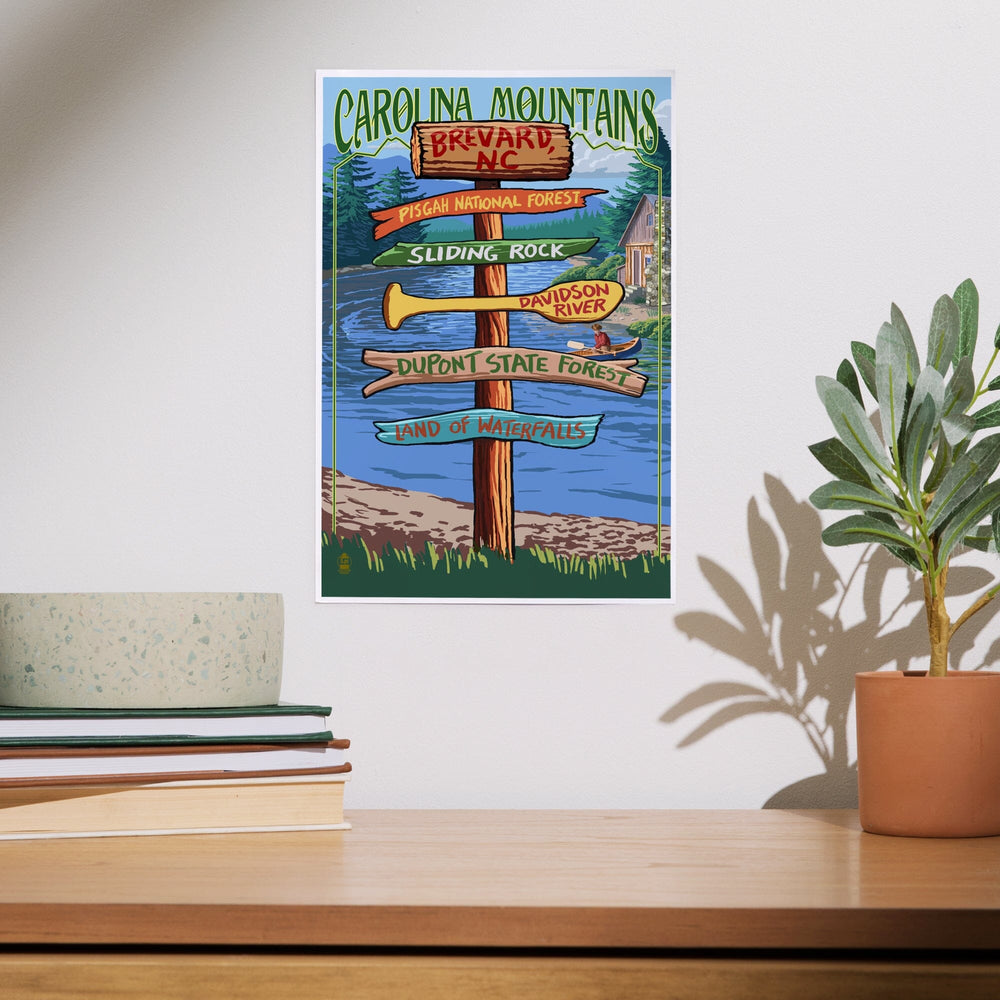 Brevard, North Carolina, Sign Destinations, Art & Giclee Prints Art Lantern Press 