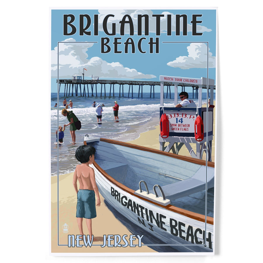 Brigantine Beach, New Jersey, Lifeguard Stand, Art & Giclee Prints - Lantern Press