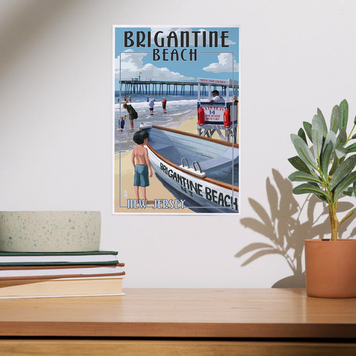 Brigantine Beach, New Jersey, Lifeguard Stand, Art & Giclee Prints - Lantern Press