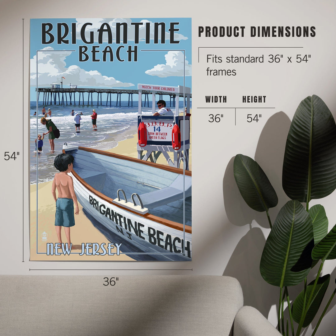 Brigantine Beach, New Jersey, Lifeguard Stand, Art & Giclee Prints Art Lantern Press 