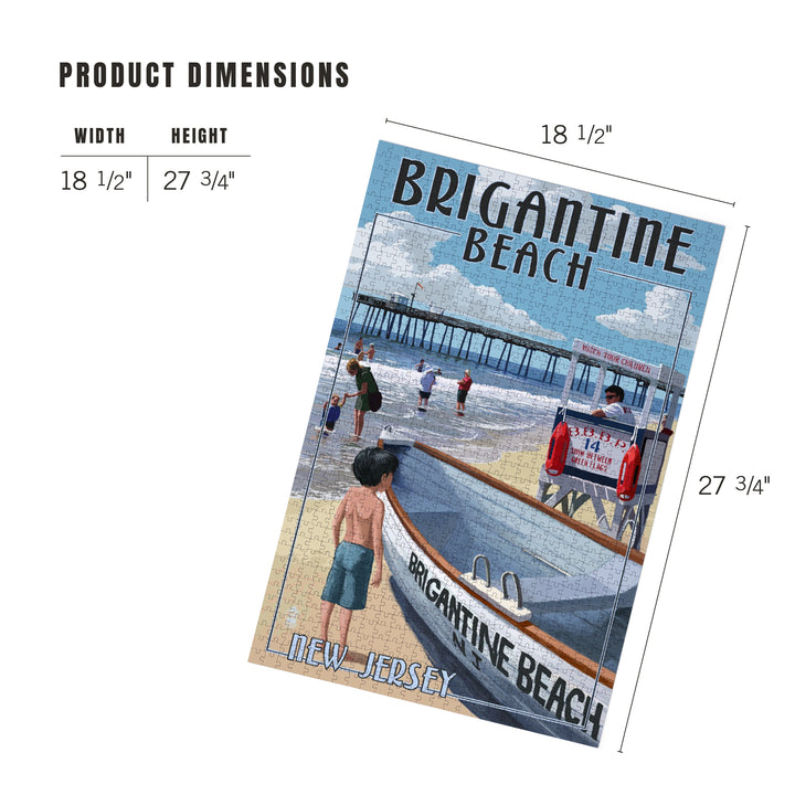 Brigantine Beach, New Jersey, Lifeguard Stand, Jigsaw Puzzle Puzzle Lantern Press 