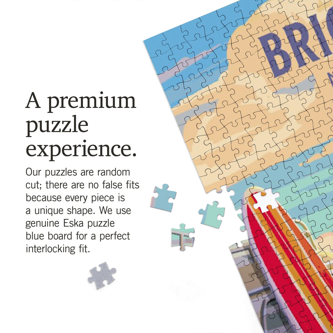 Brigantine, New Jersey, Beach Activities, Jigsaw Puzzle Puzzle Lantern Press 