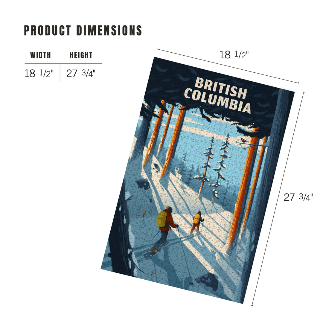 British Columbia, Better on Foot, Snowshoeing, Jigsaw Puzzle Puzzle Lantern Press 