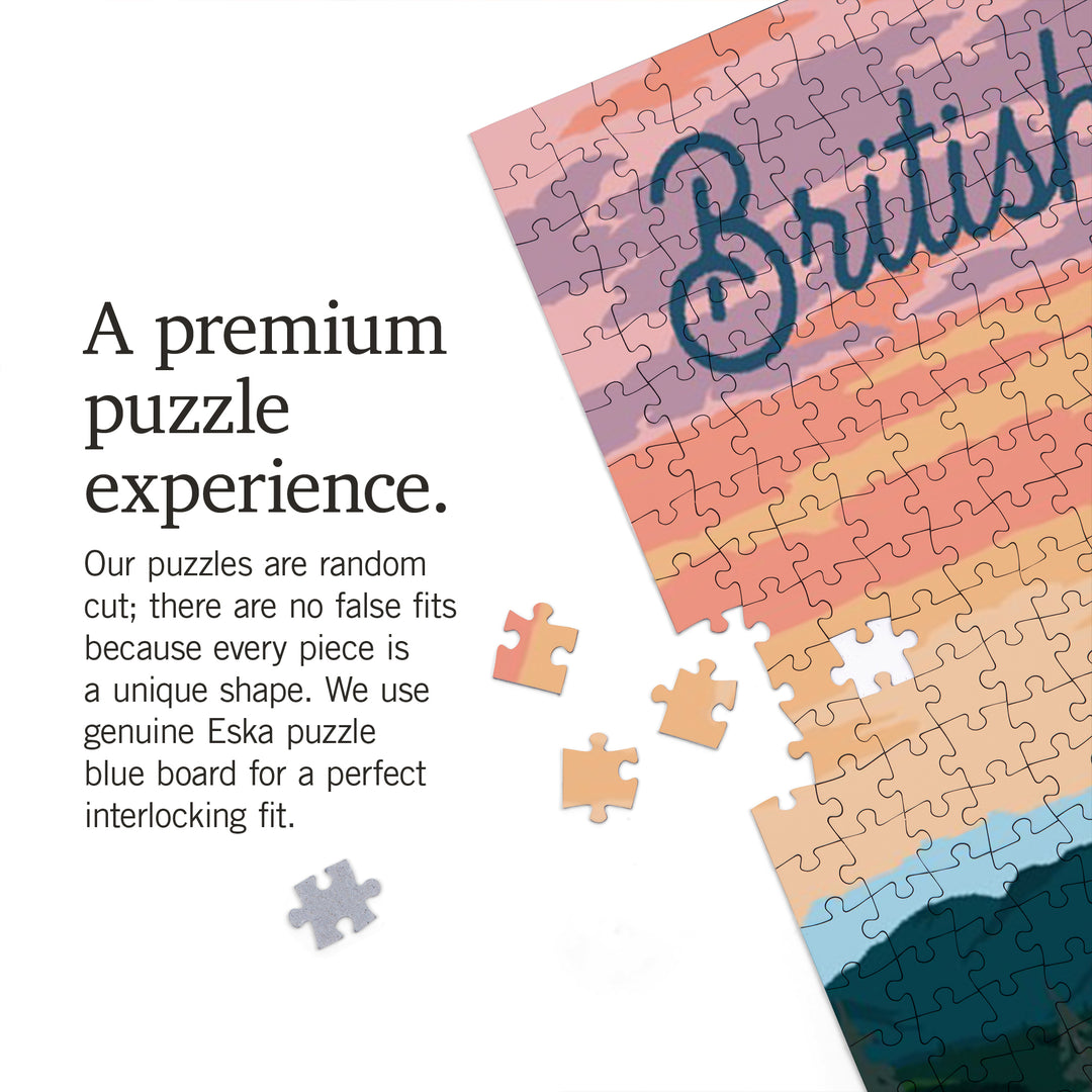 British Columbia, Canada, Bear and Spring Flowers, Jigsaw Puzzle Puzzle Lantern Press 