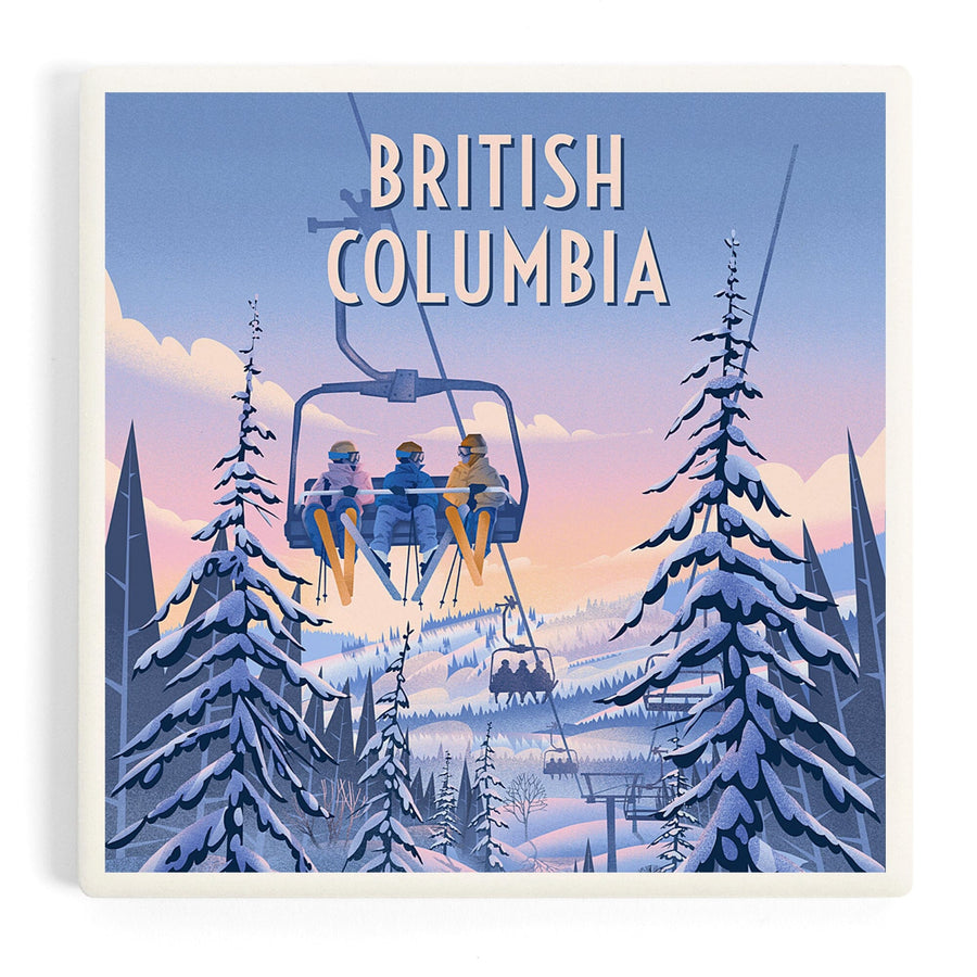 British Columbia, Chill on the Uphill, Ski Lift, Coasters Coasters Lantern Press 