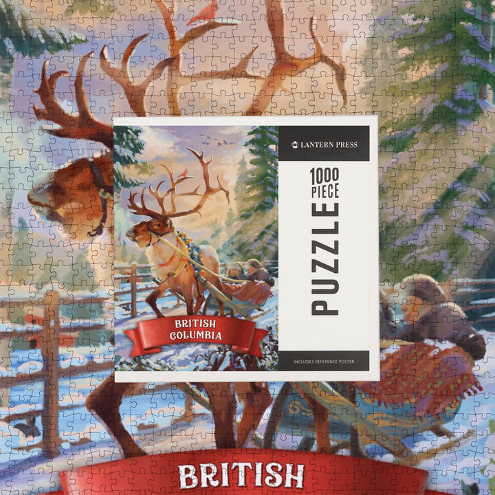 British Columbia, Christmas Sleigh Ride, Jigsaw Puzzle Puzzle Lantern Press 