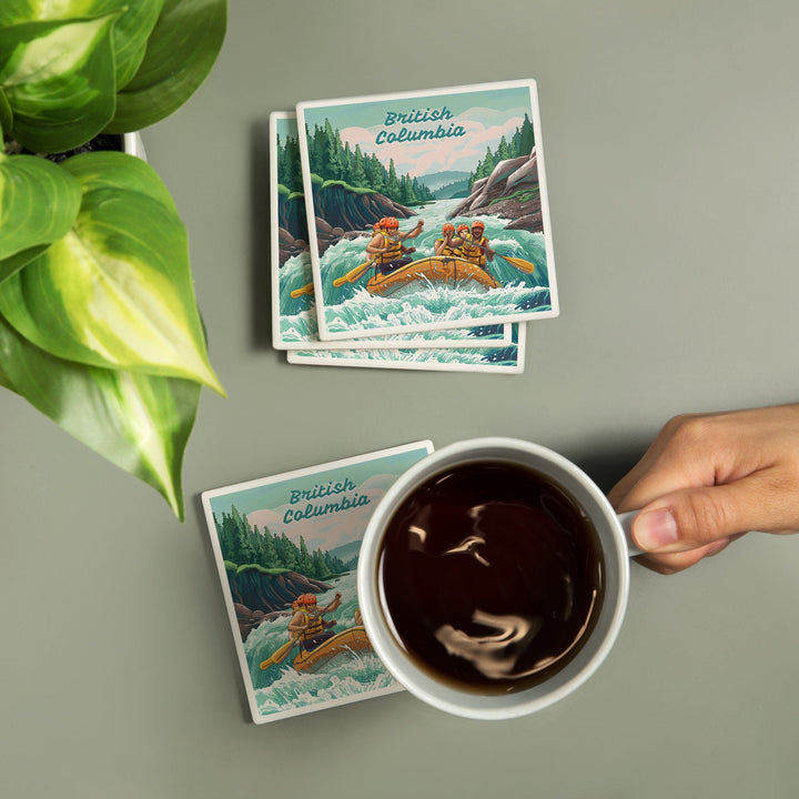 British Columbia, Seek Adventure, River Rafting, Evergreens, Coasters Coasters Lantern Press 