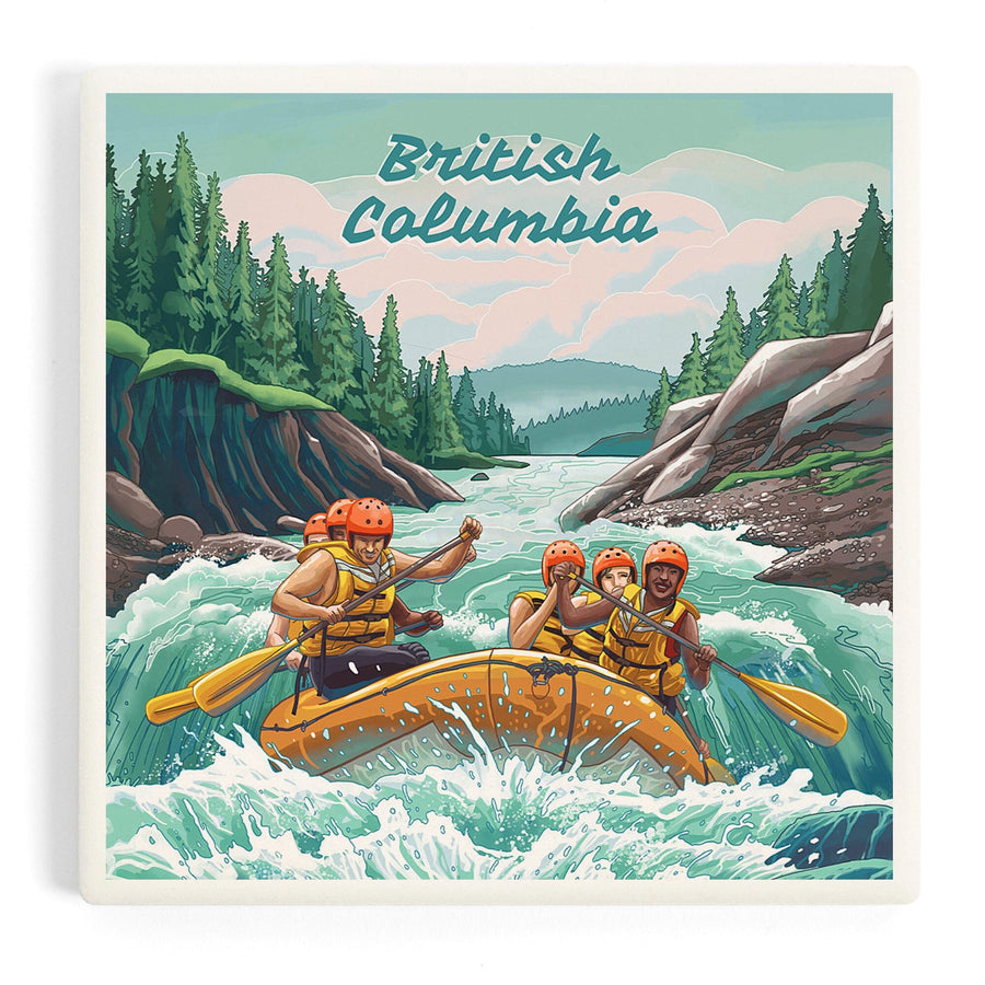 British Columbia, Seek Adventure, River Rafting, Evergreens, Coasters Coasters Lantern Press 