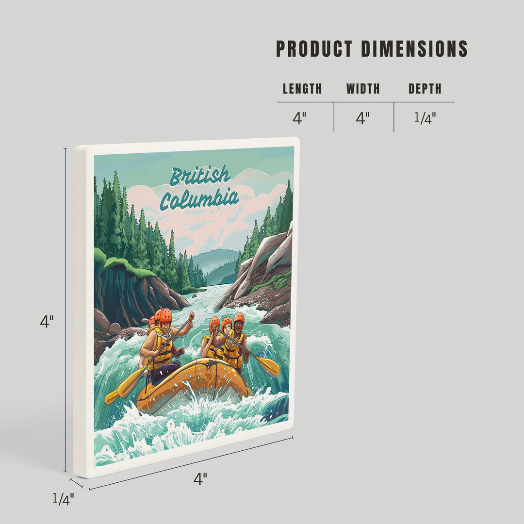 British Columbia, Seek Adventure, River Rafting, Evergreens, Coasters Coasters Lantern Press 